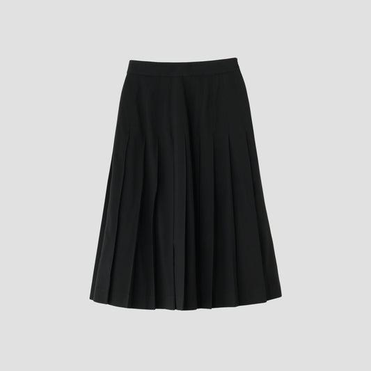 FINE WOOL POPLIN SKIRT