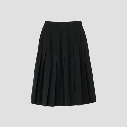 FINE WOOL POPLIN SKIRT