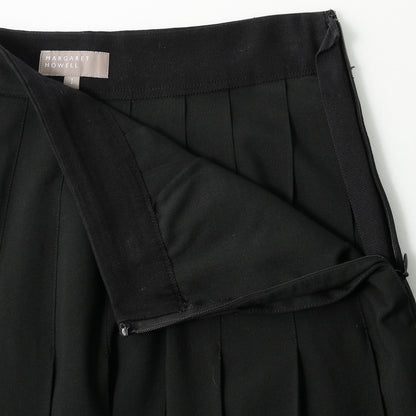 FINE WOOL POPLIN SKIRT