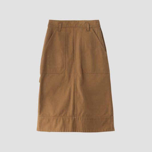 ORGANIC COTTON GABERDINE SKIRT