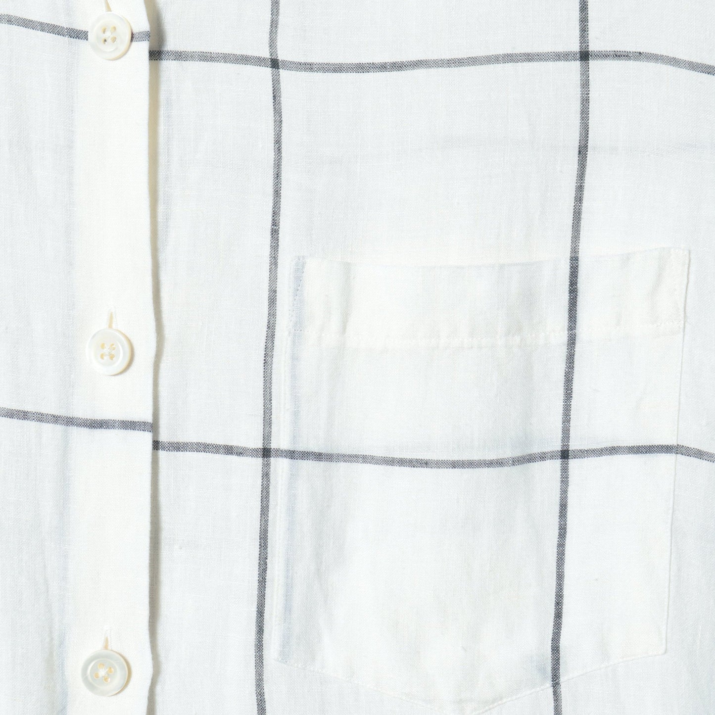 LARGE WINDOWPANE LINEN DRESS
