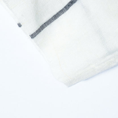LARGE WINDOWPANE LINEN DRESS
