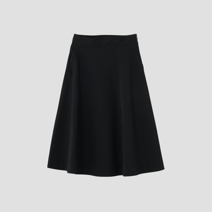 FINE WOOL COTTON TWILL SKIRT