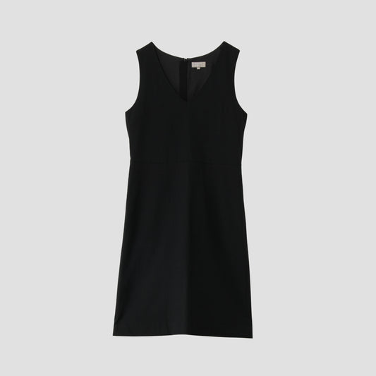 MILLED WOOL TWILL DRESS