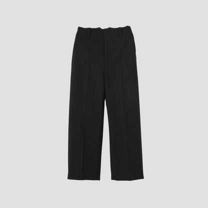 STRIPE WOOL PLAINWEAVE TROUSERS