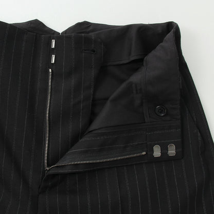 STRIPE WOOL PLAINWEAVE TROUSERS