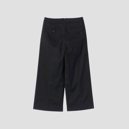 BRUSHED COTTON WOOL TROUSERS