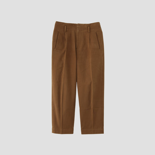 WASHED COTTON TWILL TROUSERS