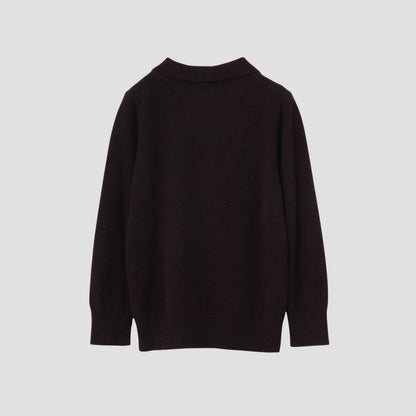 CASHMERE WOOL POLO JUMPER KNIT