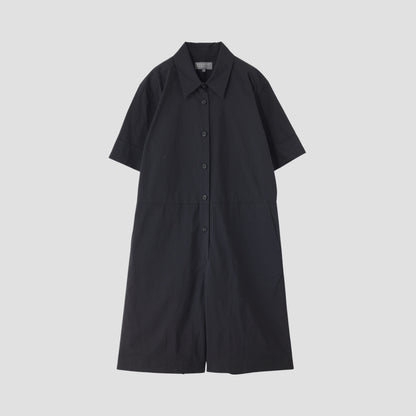 MATT COTTON SILK POPLIN DRESS