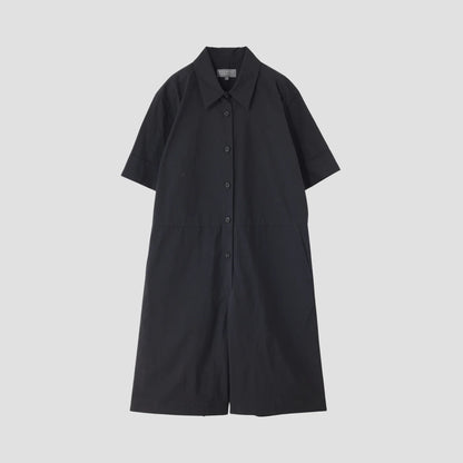 MATT COTTON SILK POPLIN DRESS