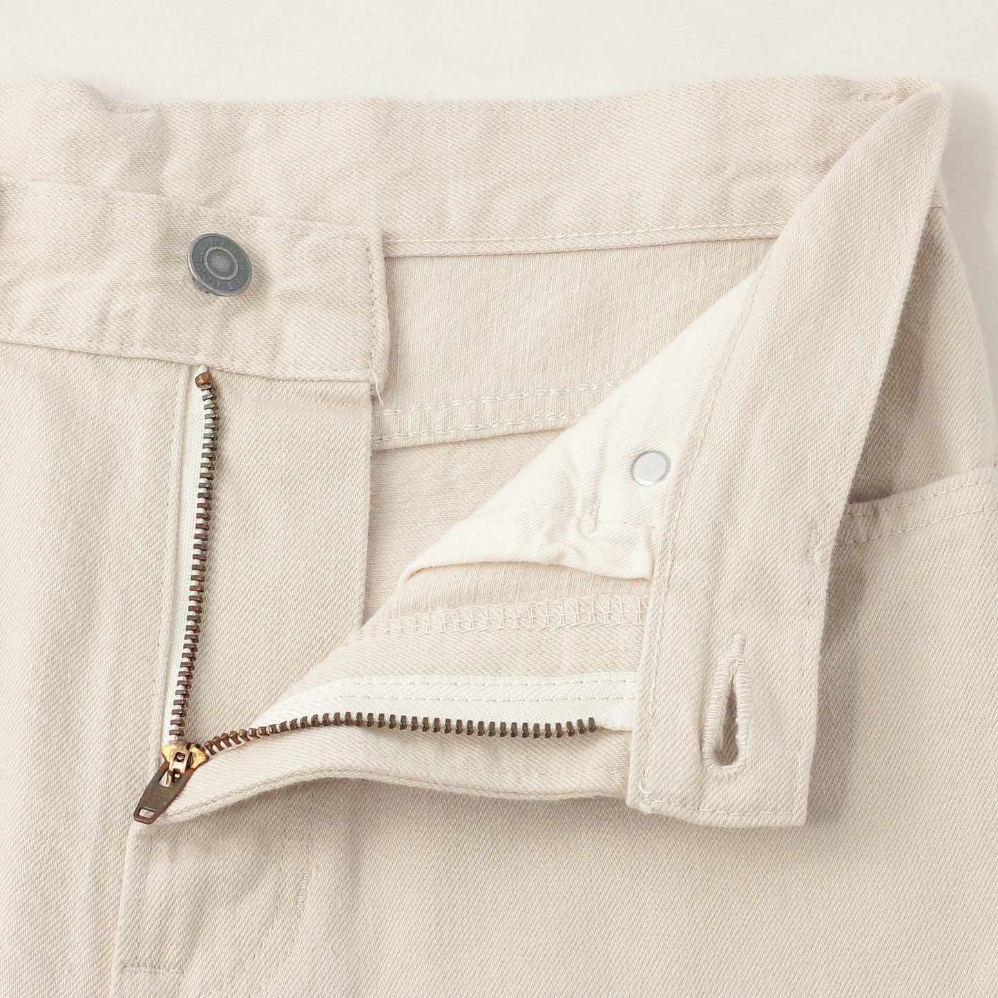 WHITE DENIM TROUSERS