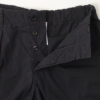FINE COMPACT COTTON POPLIN TROUSERS