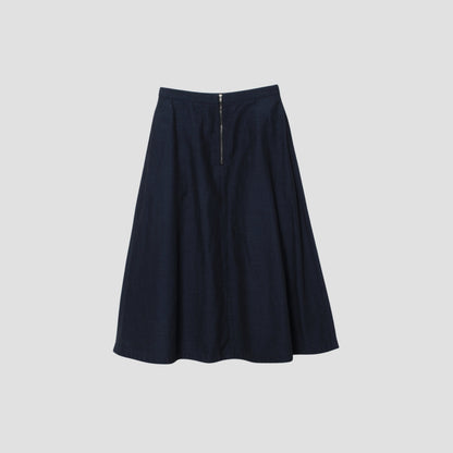 HIGH TWIST COTTON LINEN SKIRT