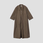FINE PLAINWEAVE COTTON LINEN DRESS