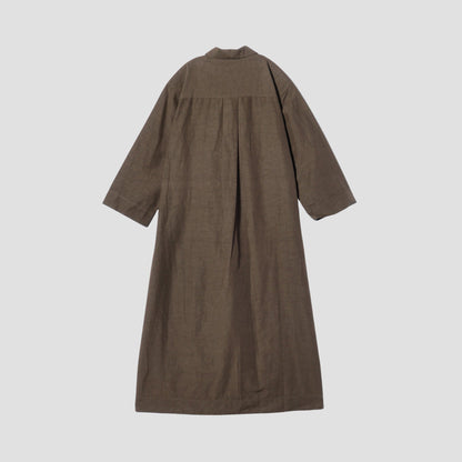 FINE PLAINWEAVE COTTON LINEN DRESS