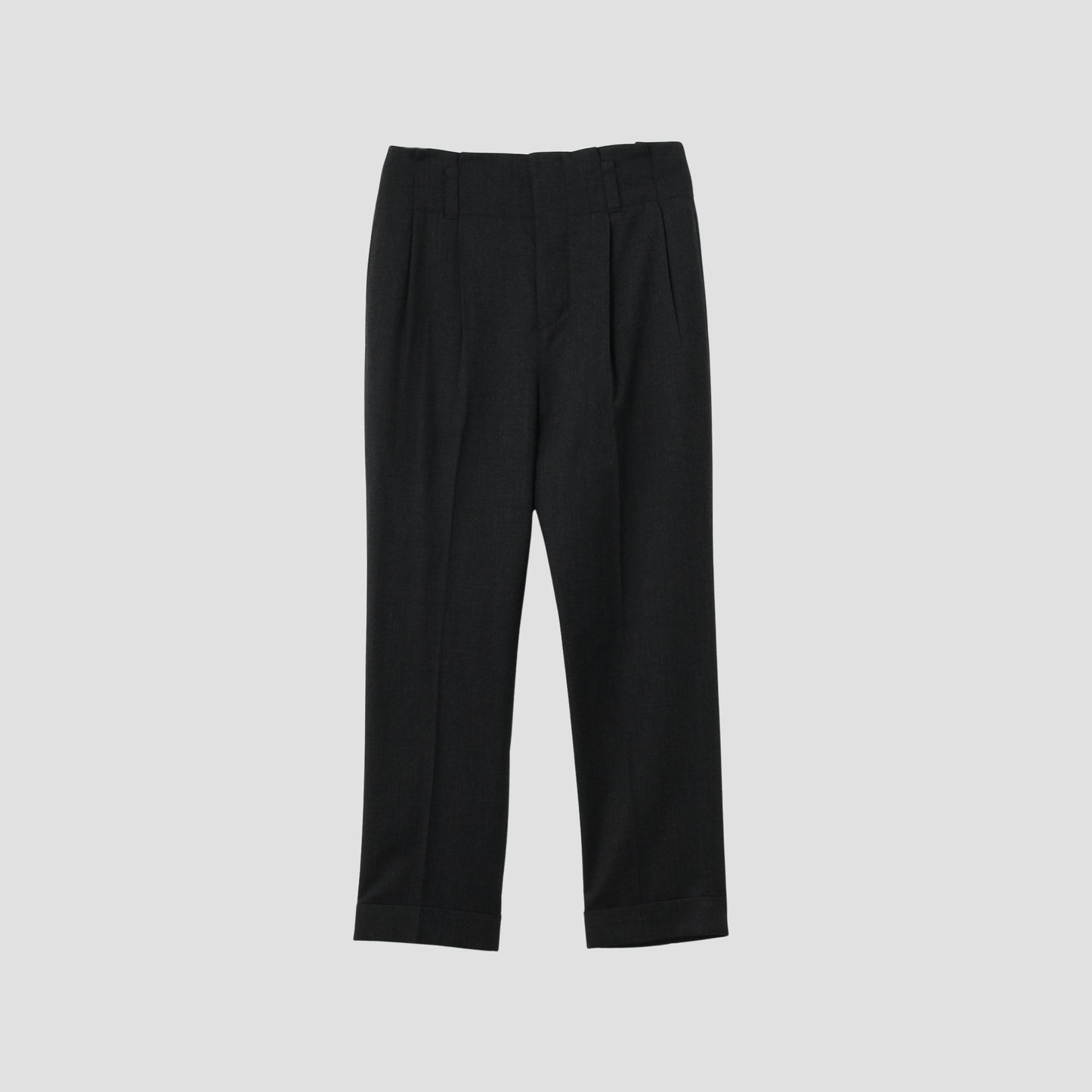 FINE WOOL TWILL TROUSERS