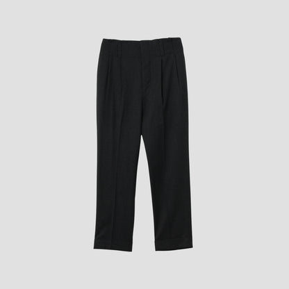 FINE WOOL TWILL TROUSERS