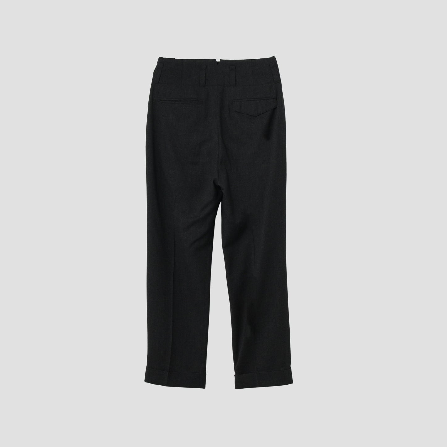FINE WOOL TWILL TROUSERS