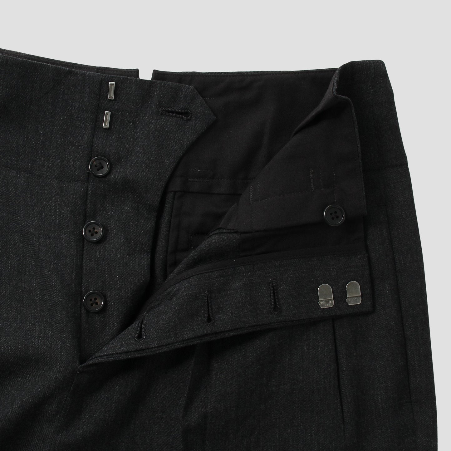 FINE WOOL TWILL TROUSERS