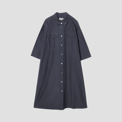 SILK COTTON POPLIN DRESS
