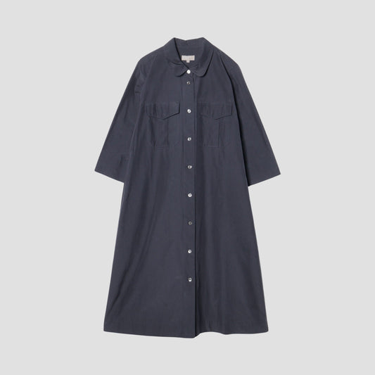 SILK COTTON POPLIN DRESS