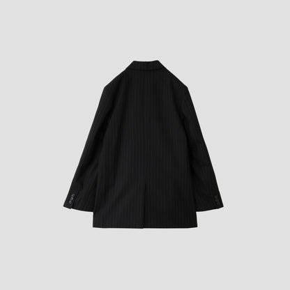STRIPE WOOL PLAINWEAVE JACKET