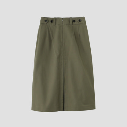 WOOL COTTON TWILL SKIRT