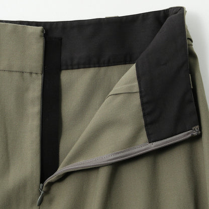 WOOL COTTON TWILL SKIRT