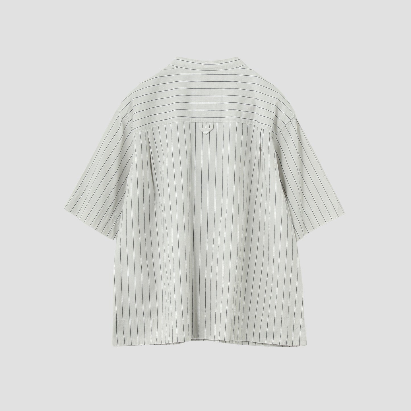 AGO COTTON RAMIE STRIPE SHIRT