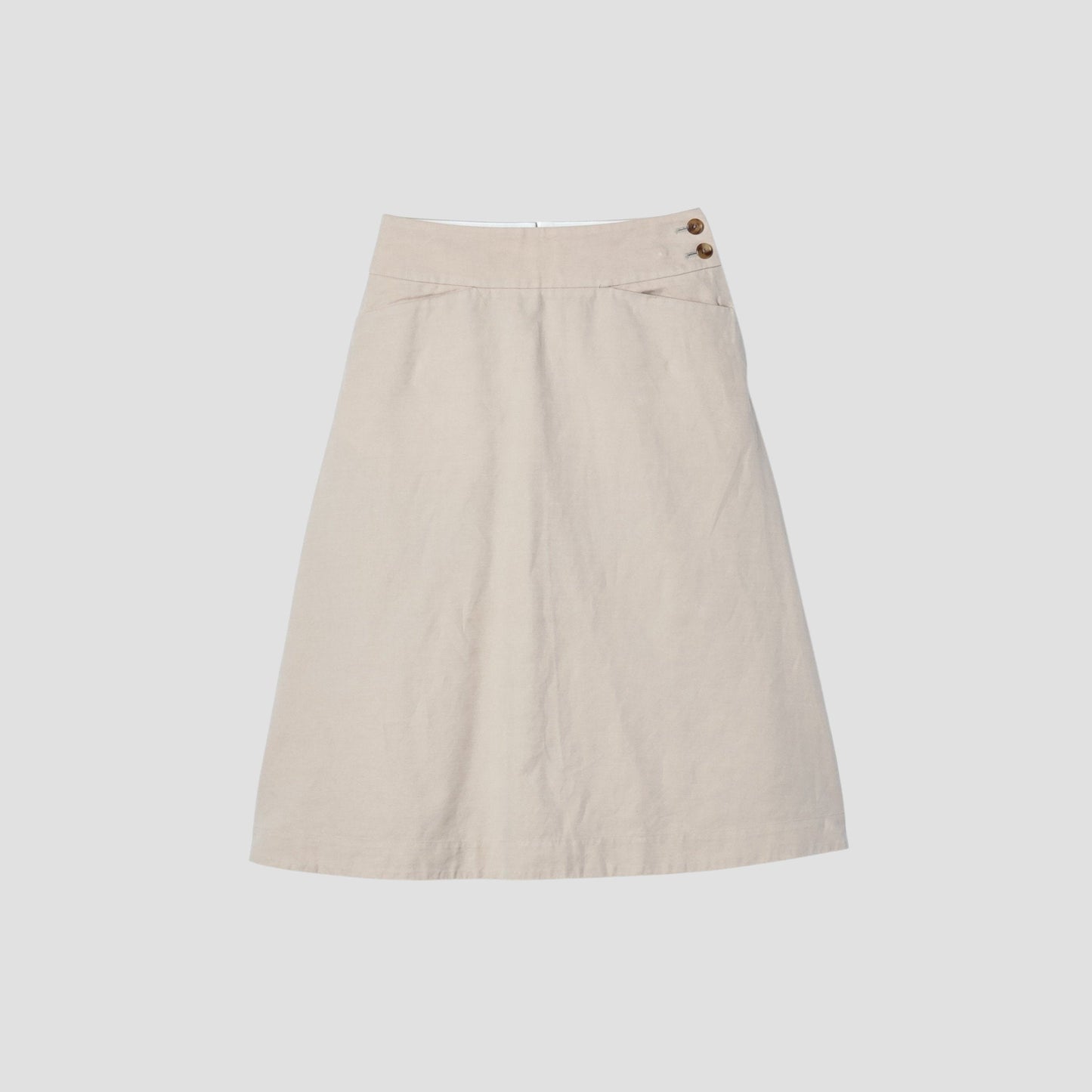 COTTON LINEN OXFORD SKIRT