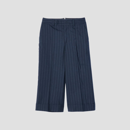 WIDE STRIPE WOOL TROUSERS