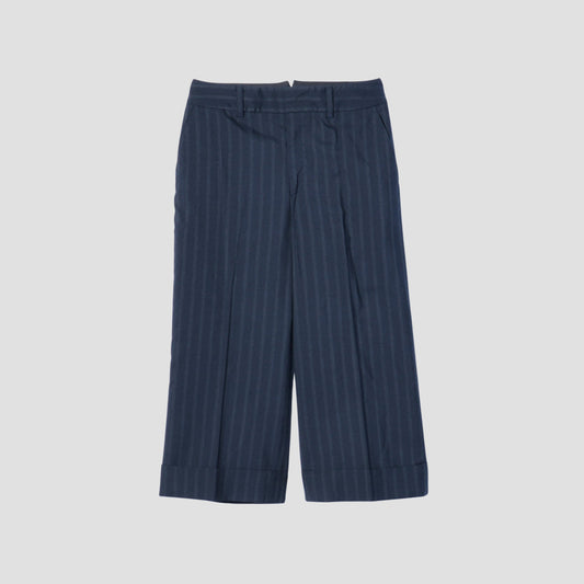 WIDE STRIPE WOOL TROUSERS