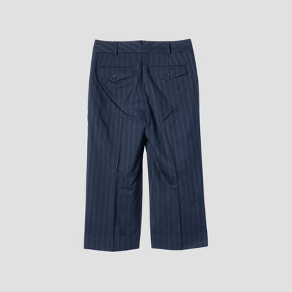 WIDE STRIPE WOOL TROUSERS