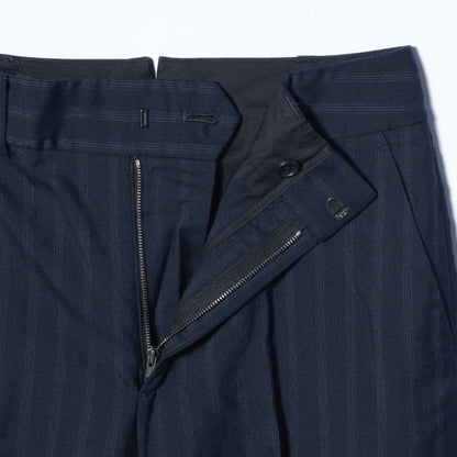 WIDE STRIPE WOOL TROUSERS