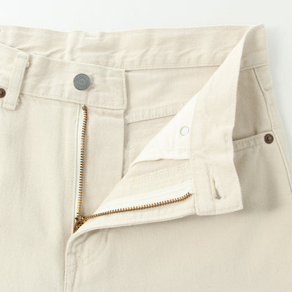 WHITE DENIM TROUSERS