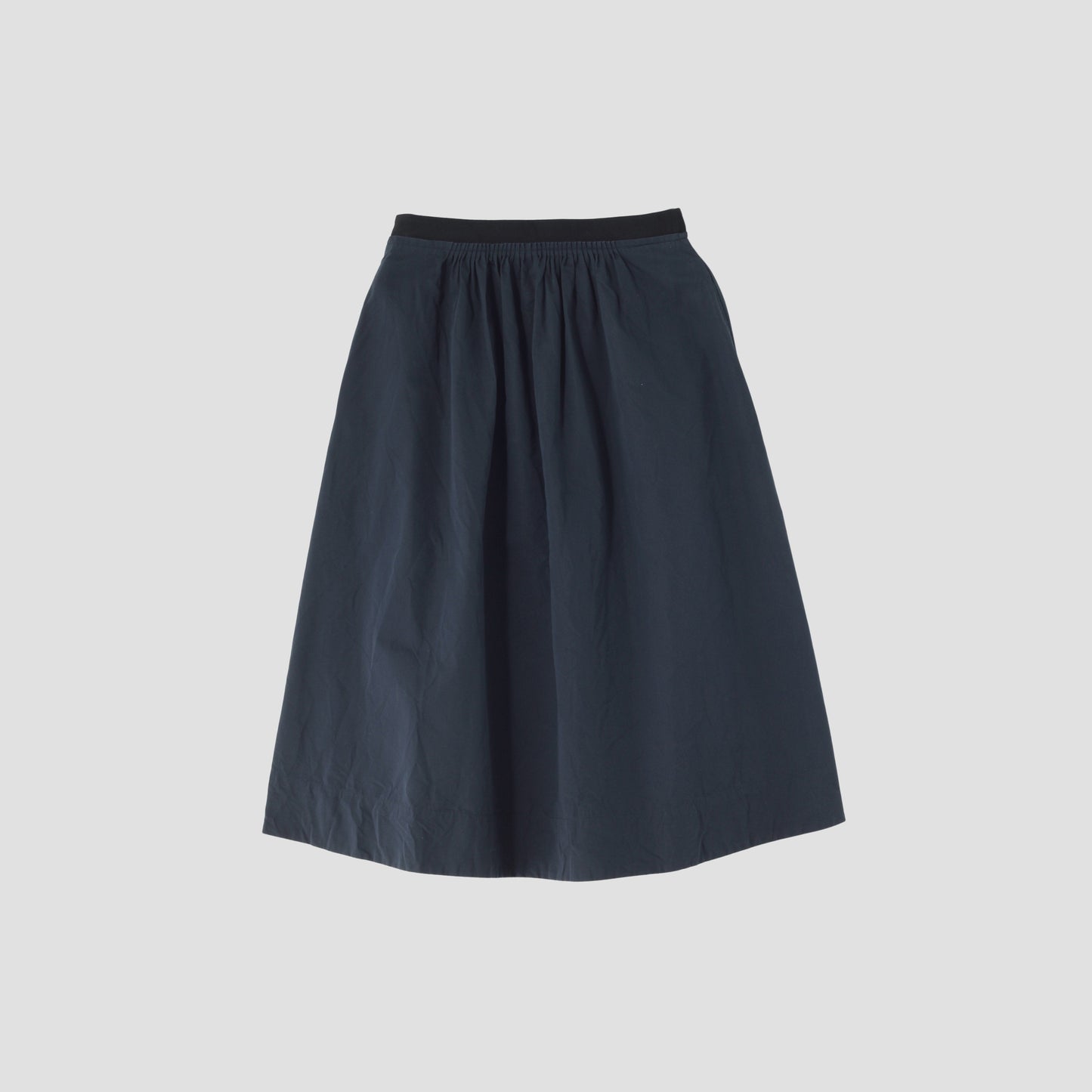 COTTON SILK POPLIN SKIRT
