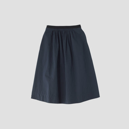 COTTON SILK POPLIN SKIRT