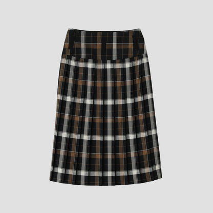 TARTAN WOOL BLEND SKIRT