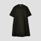PLAIN WEAVE COTTON LINEN DRESS