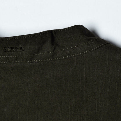 PLAIN WEAVE COTTON LINEN DRESS