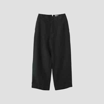 MATT LINEN POPLIN TROUSERS