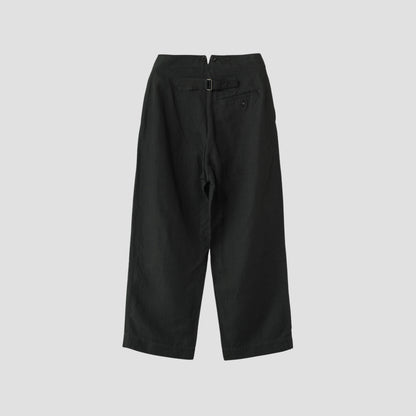 MATT LINEN POPLIN TROUSERS