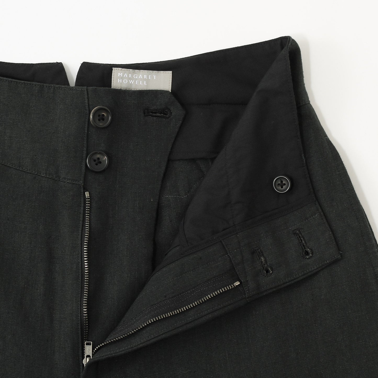 MATT LINEN POPLIN TROUSERS