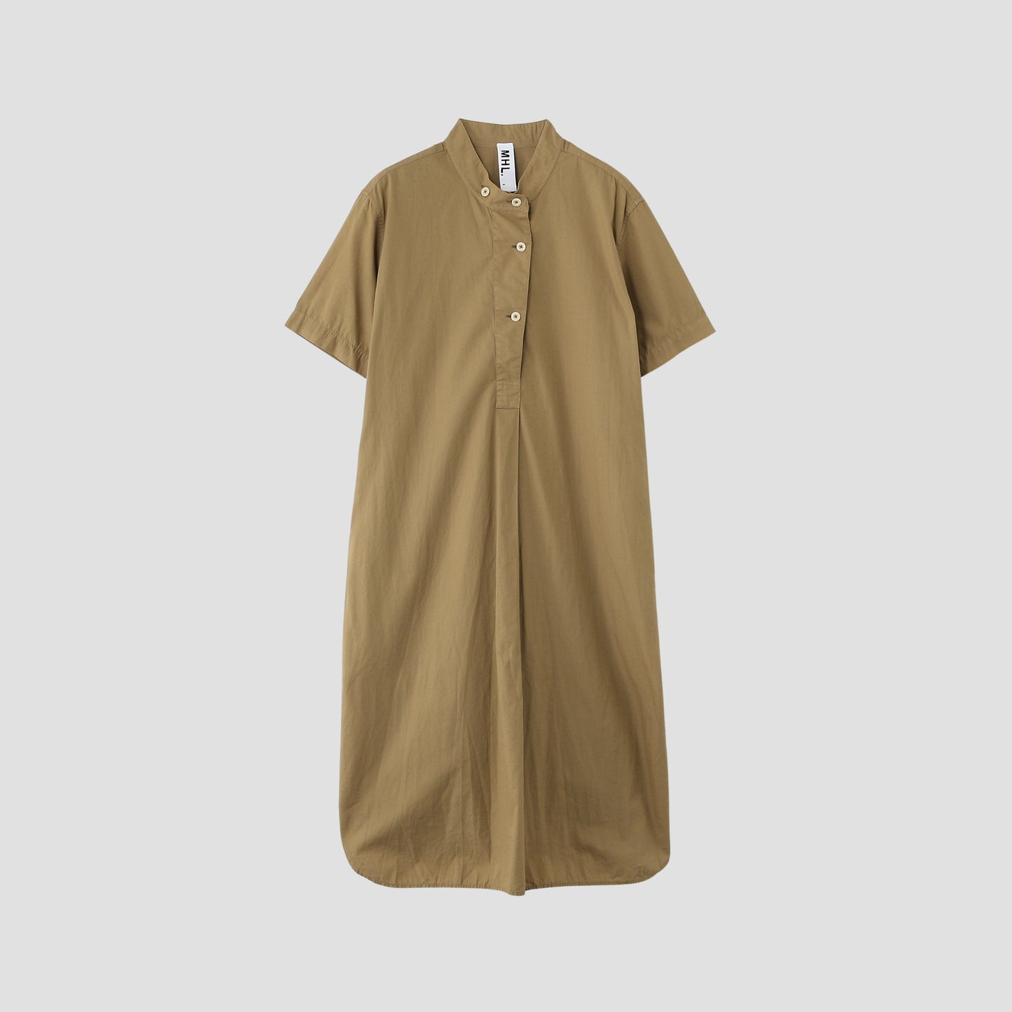 AGO GARMENT DYE BASIC POPLIN DRESS