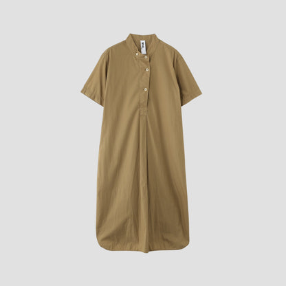 AGO GARMENT DYE BASIC POPLIN DRESS