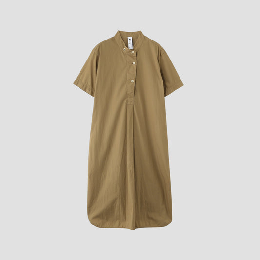 AGO GARMENT DYE BASIC POPLIN DRESS
