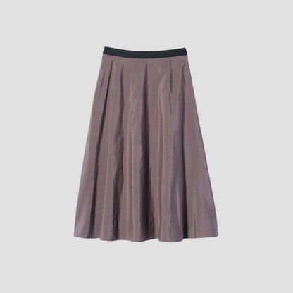SILK COTTON POPLIN SKIRT