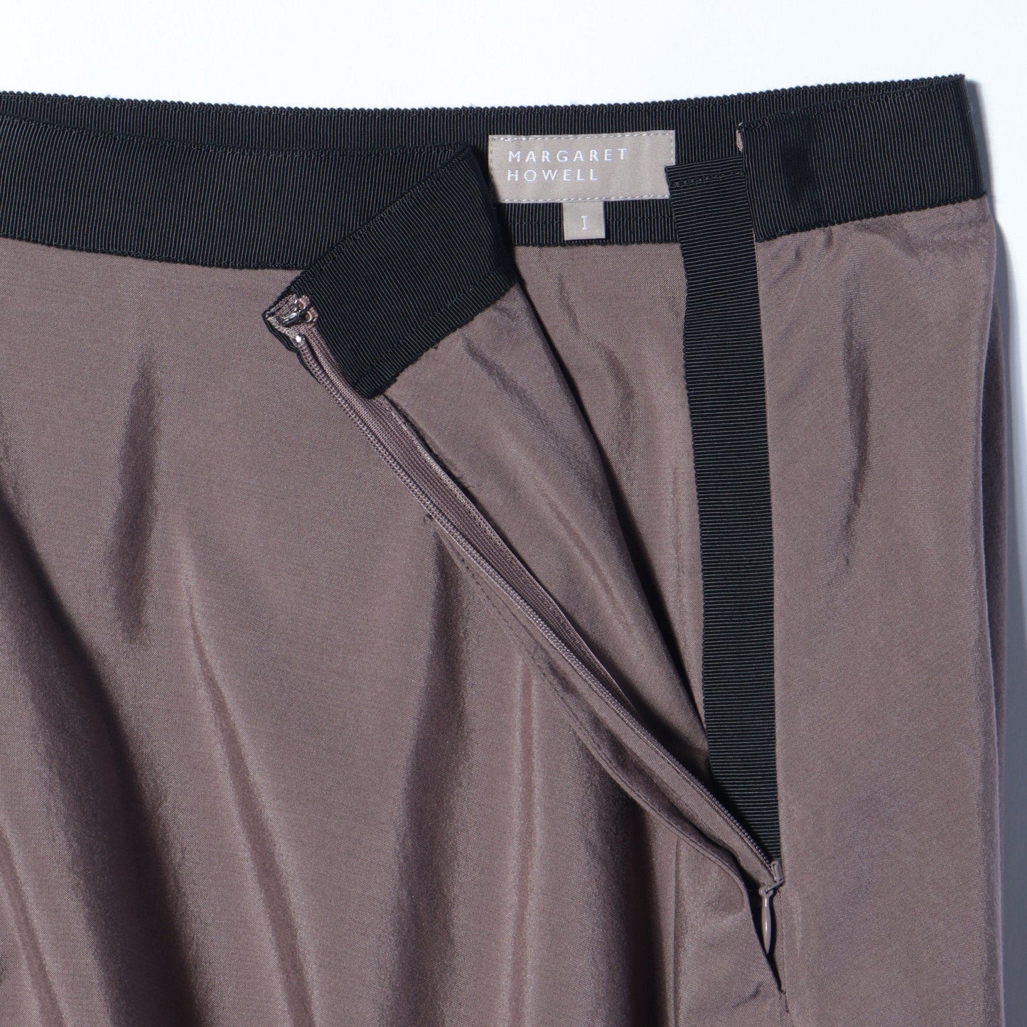SILK COTTON POPLIN SKIRT