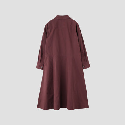 MATT COTTON SILK POPLIN DRESS